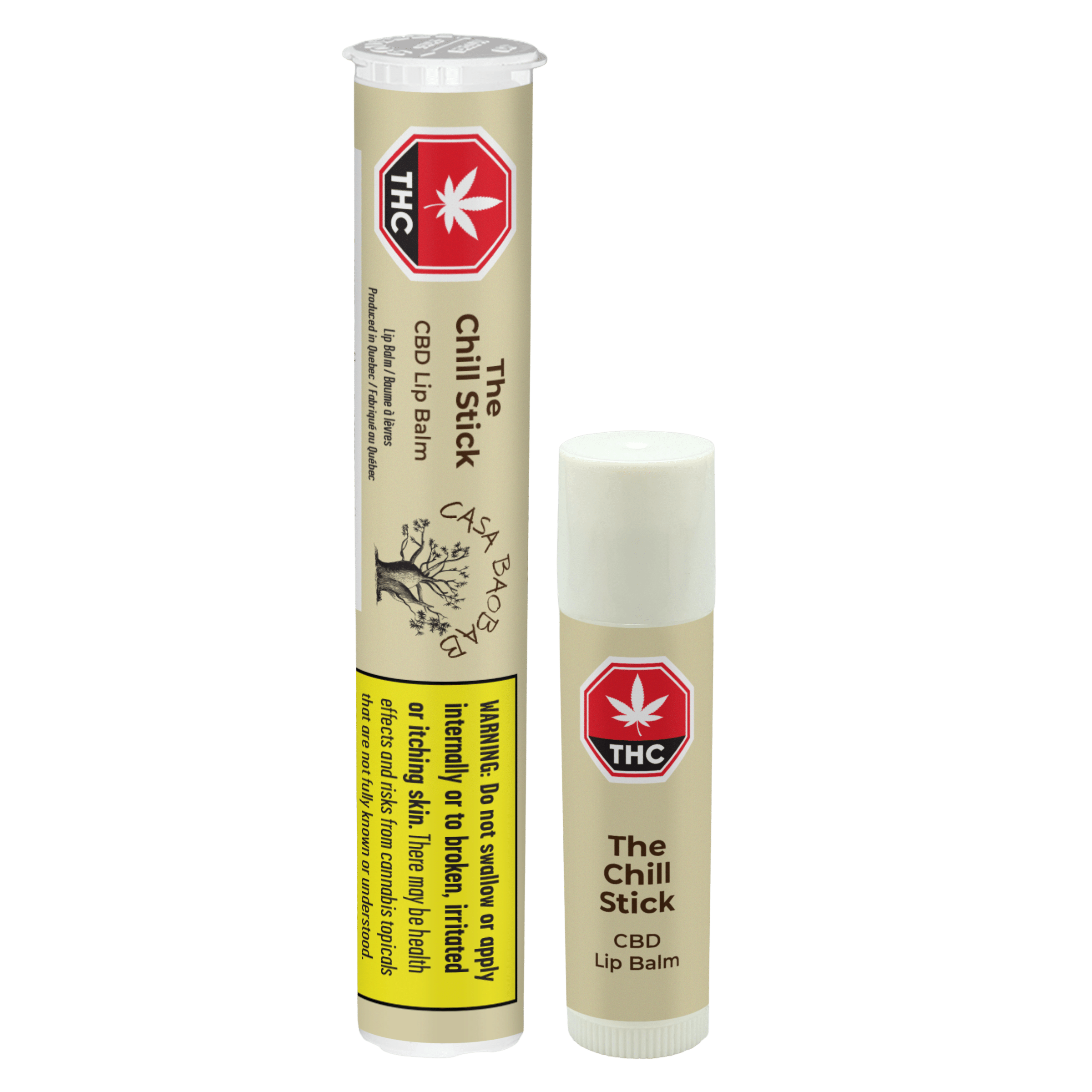 Baume à lèvres CBD ChillStick 1 Baume à lèvres Chillstick avec contenant de Casa Baobab